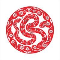 The chinese year of the snake vector