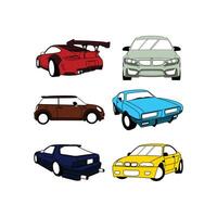 Set collection design of car colorful template, suitable for your brand an etc vector