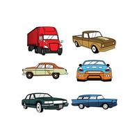 set of car template vehicle and automobile industry, on white background vector
