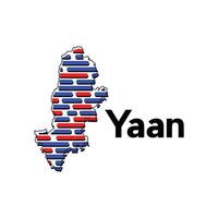 Map of Yaan City, map technology with outline style modern design template, China map suitable for your company vector