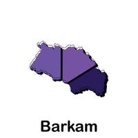 Simple Map City of Barkam Colorful design template, suitable for your brand, design, and etc vector
