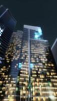 abstract blur and defocused cityscape at twilight for background video