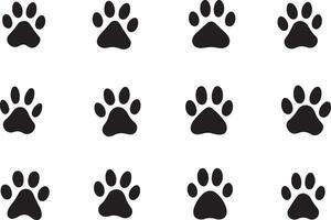 Cat paw print icon set illustration vector