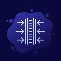thick, thickness icon in line design vector