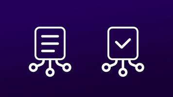 compile or collect data icons vector