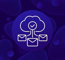 email automation, SaaS icon, line vector