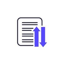 case priority icon with document vector