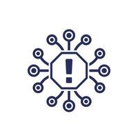 system warning or error icon vector