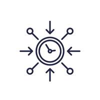 impact and time line icon with a clock vector