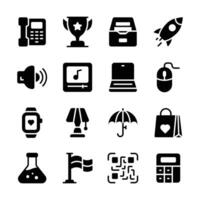 This image features a set of simple icons, ready to use in website and mobile apps vector