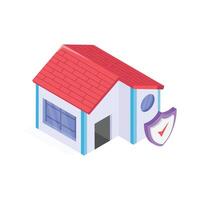 Take a look at this amazing icon of house security in modern style vector
