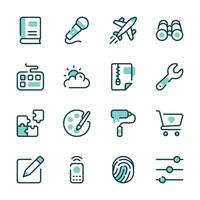 Get this amazing icons set of user interface in modern style vector