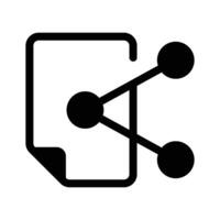 A share symbol representing content sharing or connections vector