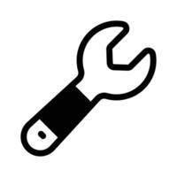 Wrench icon representing tools or maintenance tasks vector