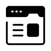 A browser window representing websites or online content vector