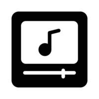 A music player interface representing playback and song control vector