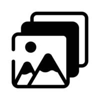 Stacked photos for images or media galleries vector