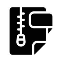 Zipped file icon representing compressed files or data vector
