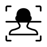 Biometric recognition, ready to use icon of face recognition vector
