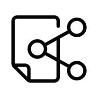 A share symbol representing content sharing or connections vector