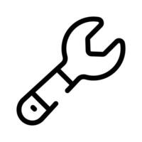 Wrench icon representing tools or maintenance tasks vector
