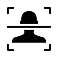 Biometric recognition, ready to use icon of face recognition vector