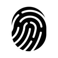 Icon of fingerprint symbolizing identity or biometric authentication vector