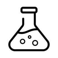 A laboratory flask representing experiments or science vector