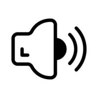 A speaker symbol for sound levels or volume controls vector