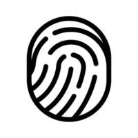 Icon of fingerprint symbolizing identity or biometric authentication vector