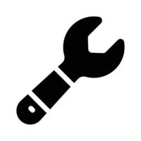 Wrench icon representing tools or maintenance tasks vector