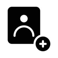 Adding contacts, user add icon design in modern style vector