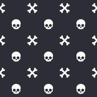 seamless pattern with skull and bones vector