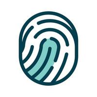 Icon of fingerprint symbolizing identity or biometric authentication vector