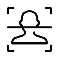 Biometric recognition, ready to use icon of face recognition vector