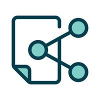A share symbol representing content sharing or connections vector