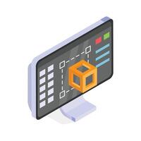 Get this amazing icon of 3d modeling in modern style vector