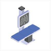 High tech imaging device for detailed body scans and diagnosis vector