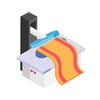 Advanced machine for sublimation printing on continuous fabric rolls vector