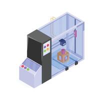 Get this amazing icon of 3d printer in modern isometric style vector