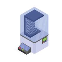 High performance industrial printer for heavy duty production tasks vector
