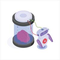 Robot assisted brain preservation system for research and innovation vector