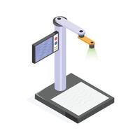 Overhead scanning machine for high-quality digitization of large documents vector