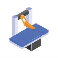 Robotic arm assisting in surgeries with precision and efficiency vector