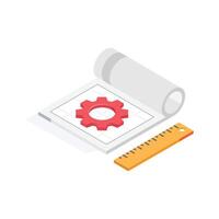 Take a look at this amazing icon of project management in trendy style vector