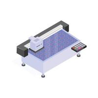Ready to use printing house polygraph equipment isometric icon 3d illustration vector