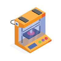 Take a look at this amazing icon of 3d printer in isometric style vector