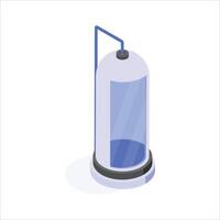 Oxygen chamber for respiratory support and healthcare solutions vector