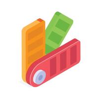 Portable color swatches for accurate selection in design projects vector