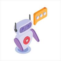 Robotic assistant with conversational AI for patient interaction vector